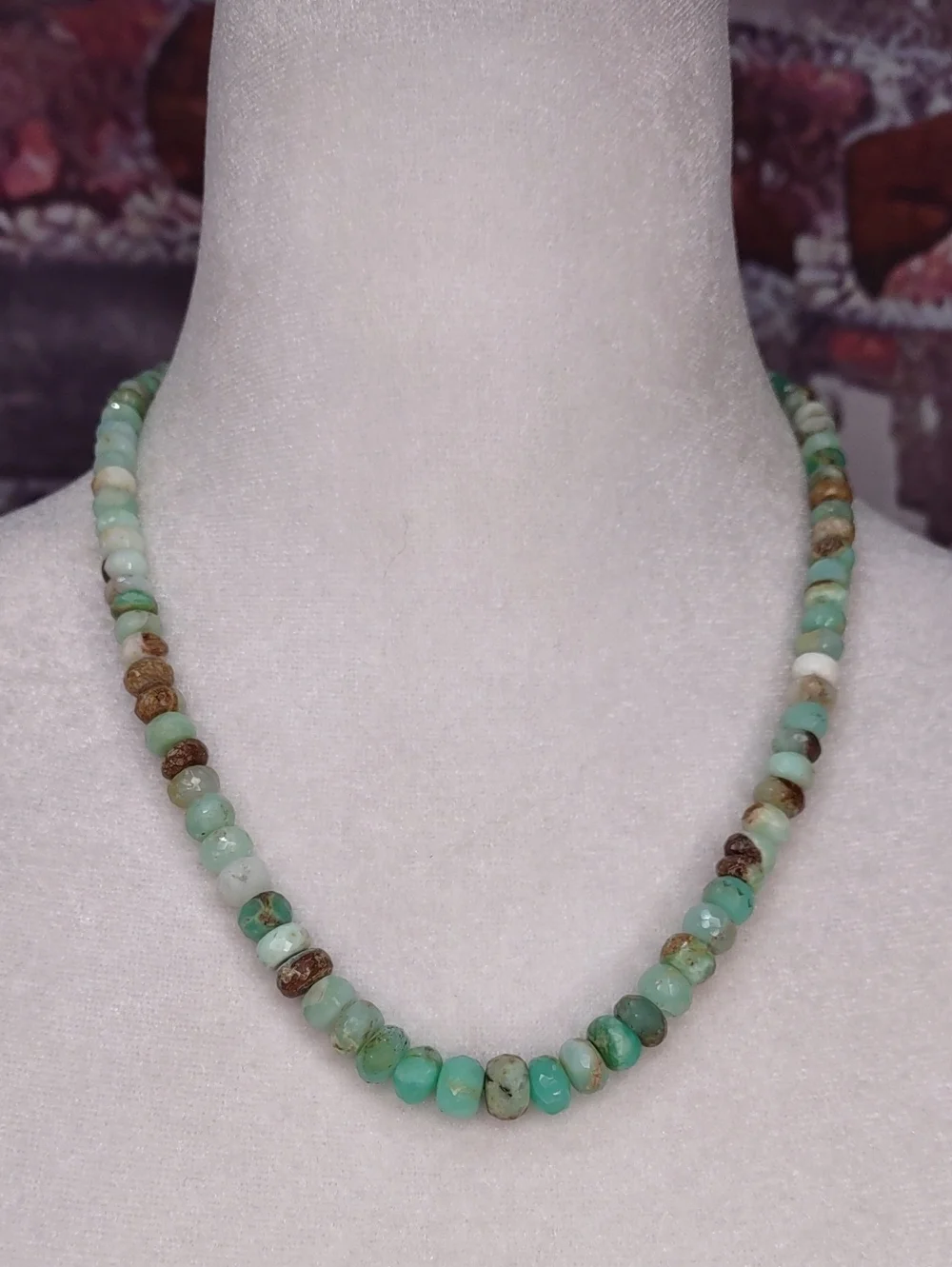 Jay King Peruvian Green Opal Gemstone Necklace